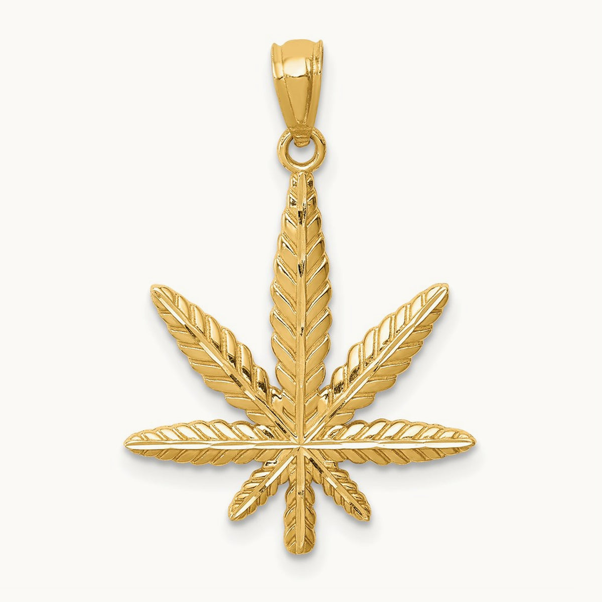 Leaf Pendant, 14K