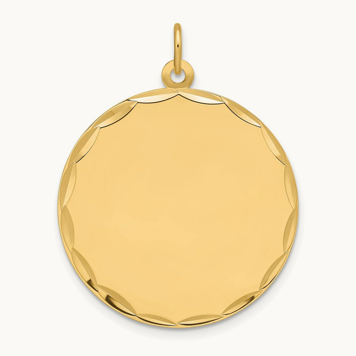 Etched .011 Gauge Engravable Round Disc Charm — 31.3mm