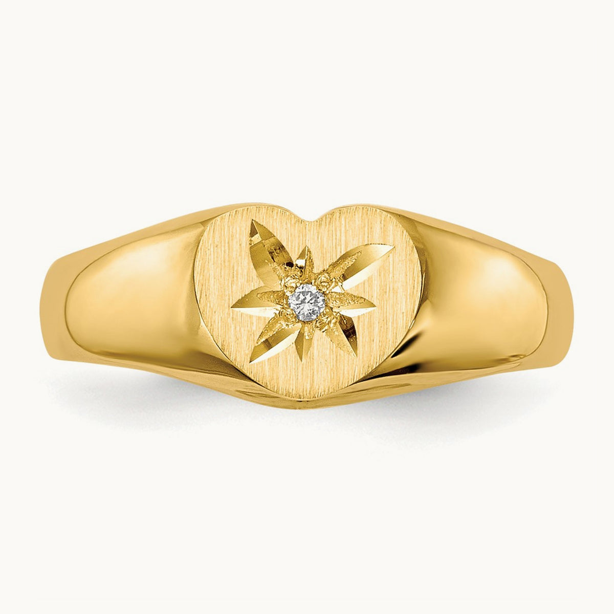 Child's AA Diamond Signet Ring, 14K