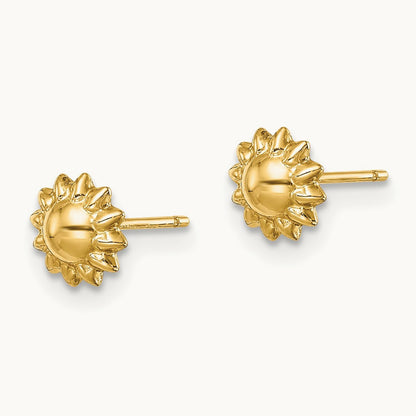 Madi K Sunflower Post Earrings, 14K