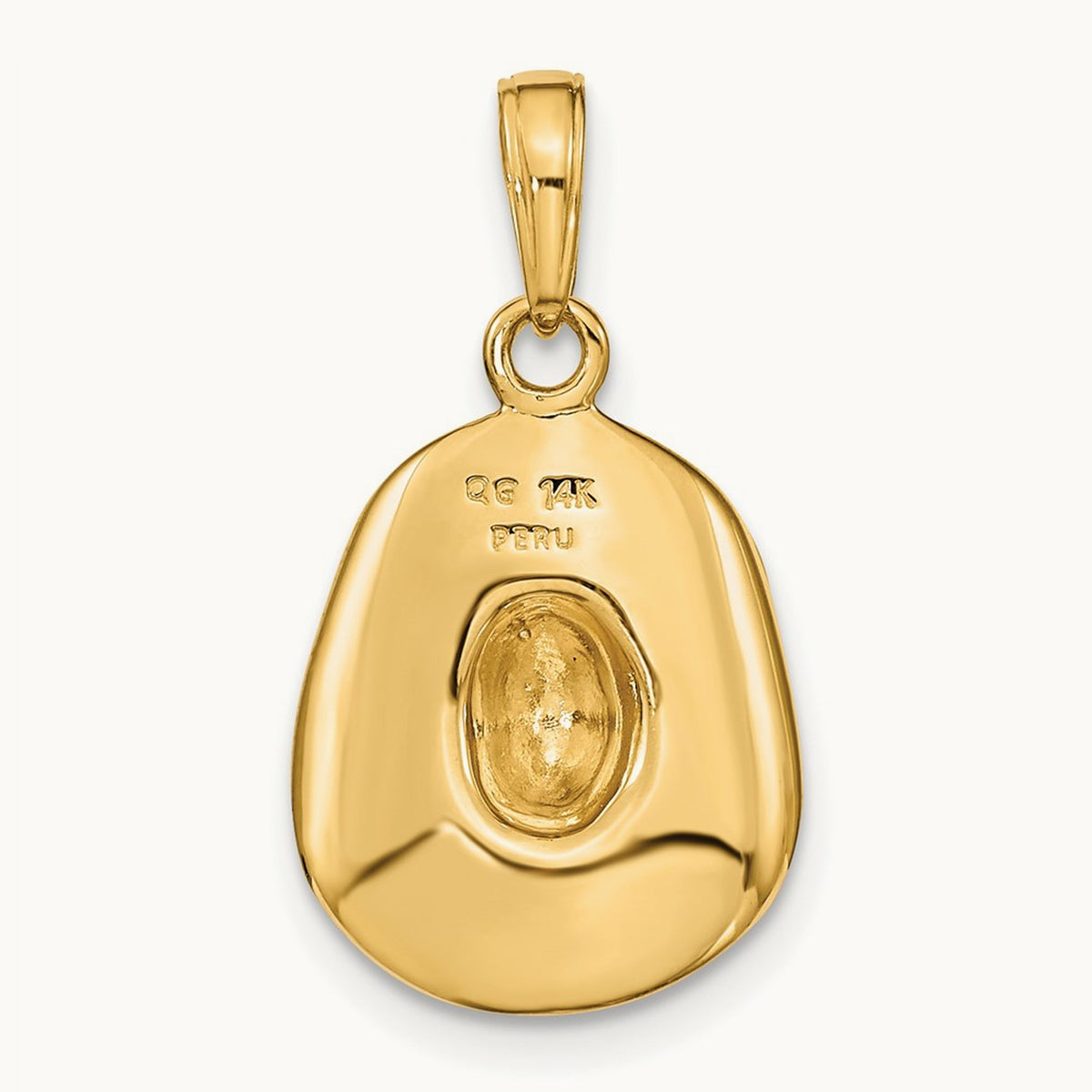3-D Cowboy Hat Pendant, 14K