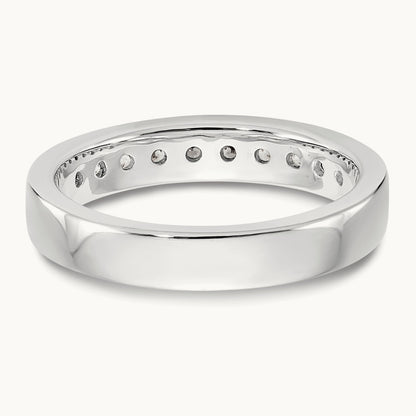 10-Stone Diamond Channel Band, 14K White Gold