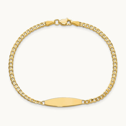 Curb Link ID Bracelet, 14K