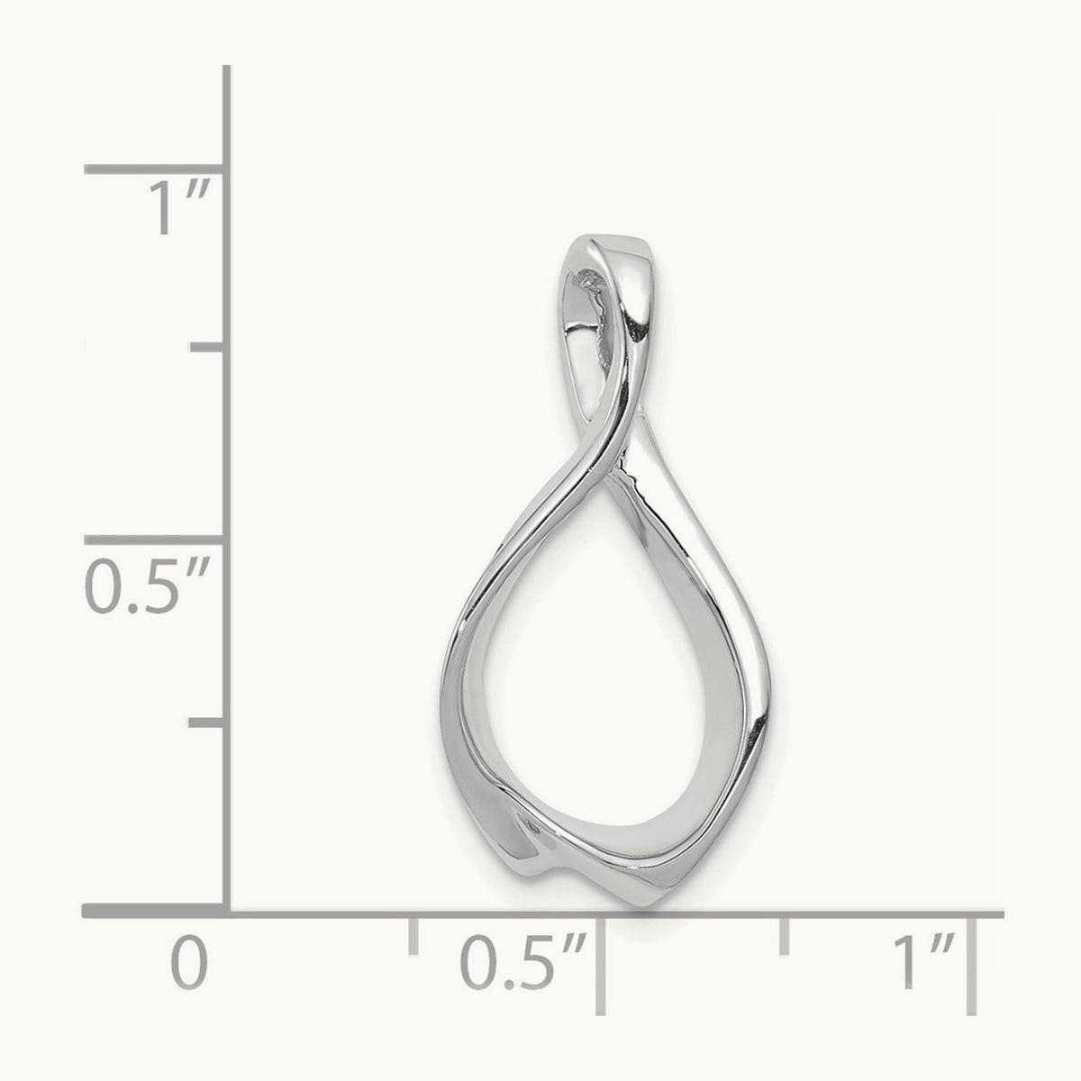 Fits up to Omega/ 4mm Reversible Omega Slide, 2mm, 14K White Gold