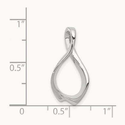 Fits up to Omega/ 4mm Reversible Omega Slide, 2mm, 14K White Gold