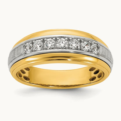 14ktt IB Goodman Mens Satin Diamond Ring Mounting