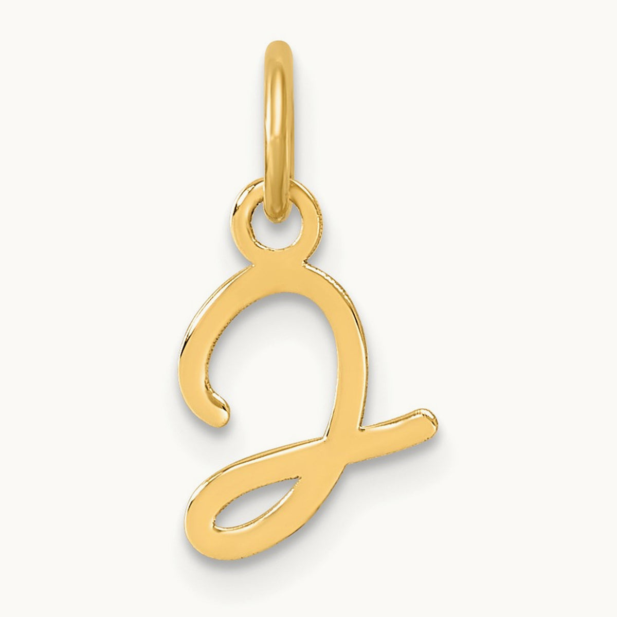 Uppercase Initial Charm — 14K Yellow Gold, J