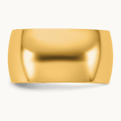 Lightweight Half Round Band, 10mm, 10K Yellow Gold