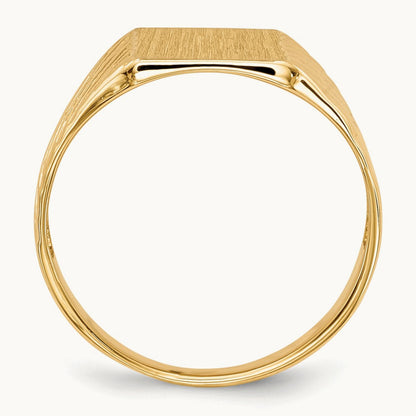 8.0x9. Open Back Signet Ring, 5mm, 14K
