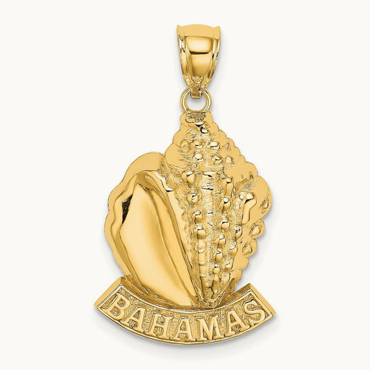 BAHAMAS Conch Shell Charm, 14K