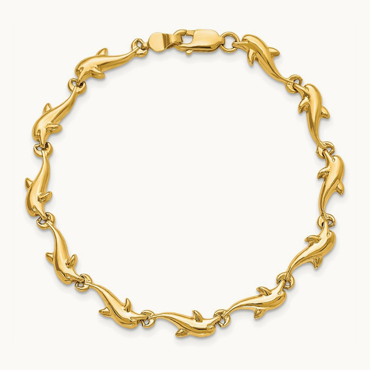 Dolphin Bracelet, 14K