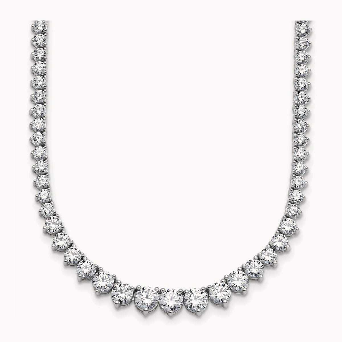 Graduated Tennis Necklace, 15.00 ct tw Lab-Grown Diamond