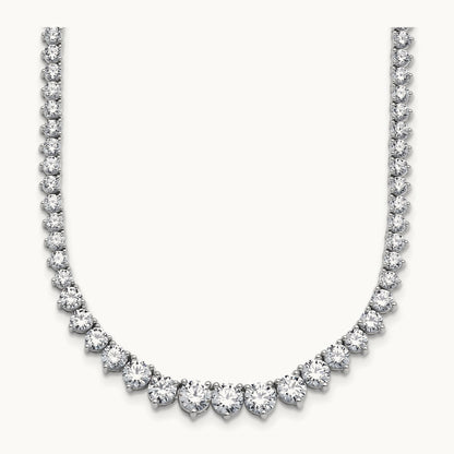 Graduated Tennis Necklace, 15.00 ct tw Lab-Grown Diamond