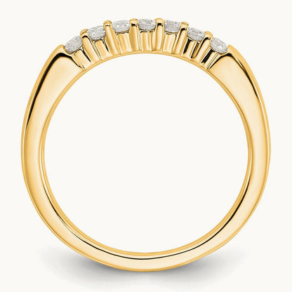 7-Stone Diamond Band — 14K Yellow Gold, 0.245 ct, 7