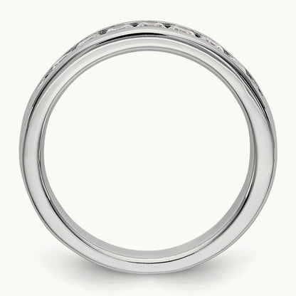 7- Stone Channel Band Mounting, 2.6mm, 14K White Gold