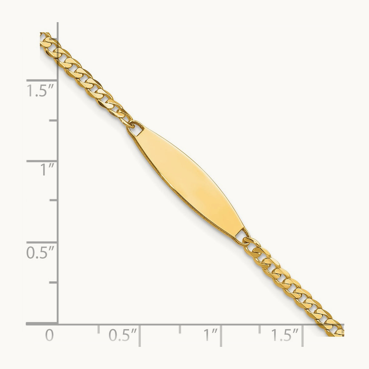 Curb Link ID Bracelet, 14K