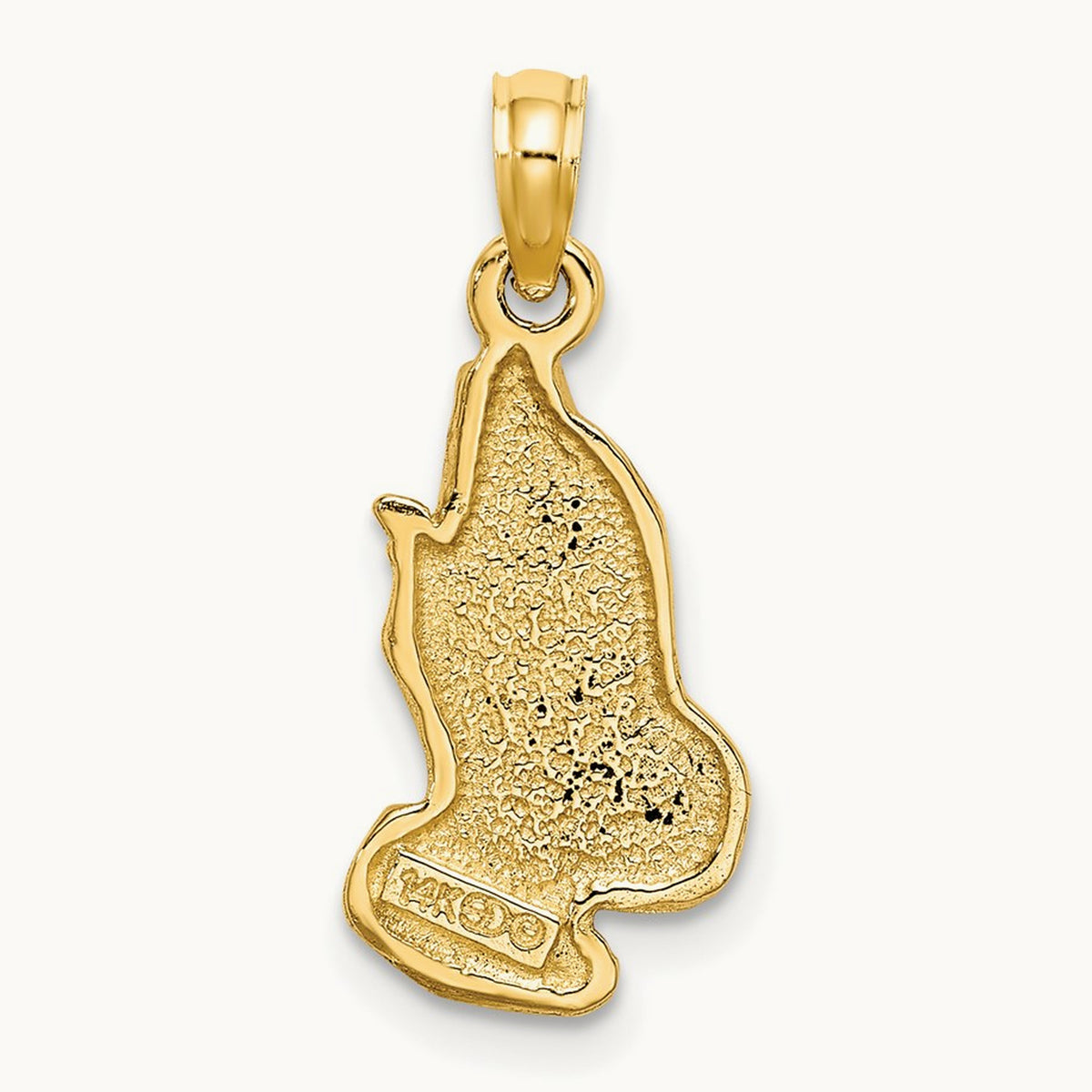 2-D Praying Hands Charm, 14K
