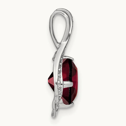 Garnet and Diamond Pendant — photo set