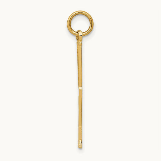 Goalie Stick Charm, 14K