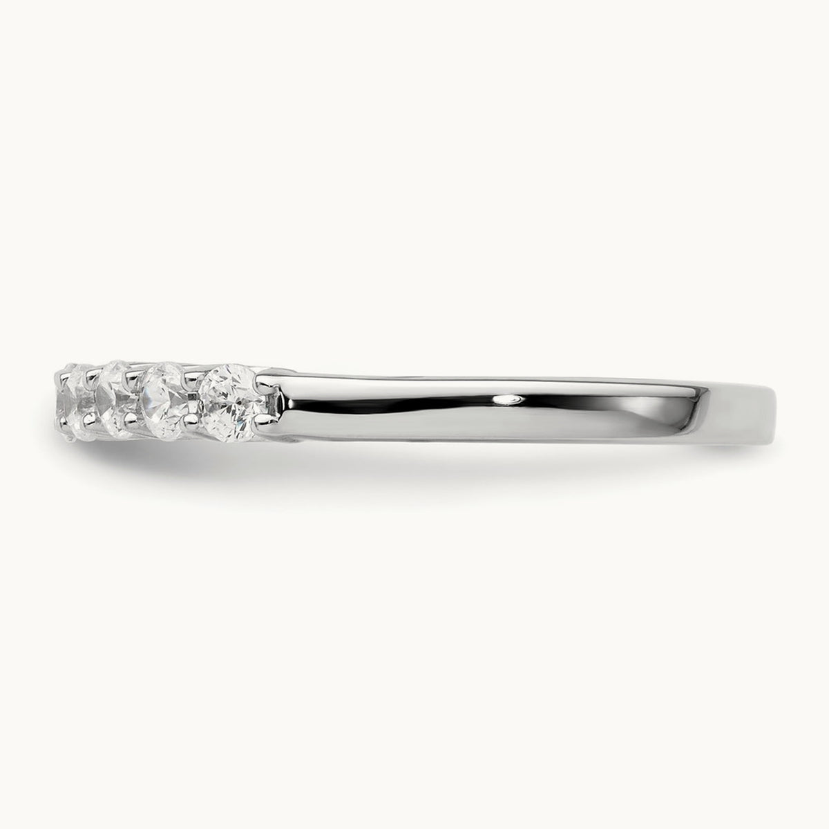 9-Stone Diamond Band, 14K White Gold