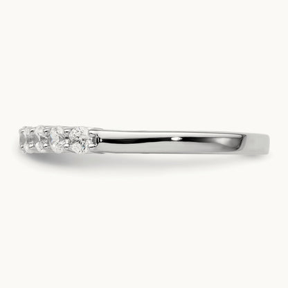 9-Stone Diamond Band, 14K White Gold