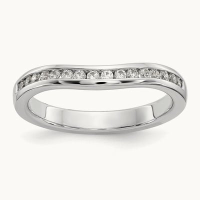 Diamond Wedding Band, 14K White Gold