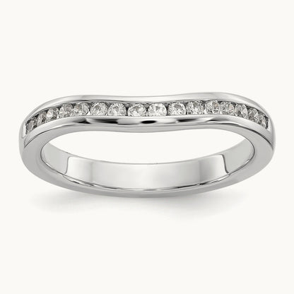 Diamond Wedding Band, 14K White Gold