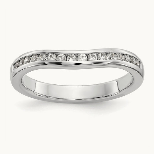 Diamond Wedding Band, 14K White Gold