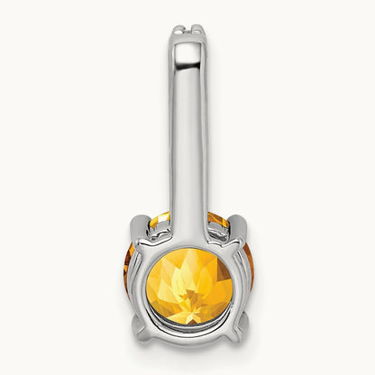 Round Citrine and Diamond Pendant — photo set