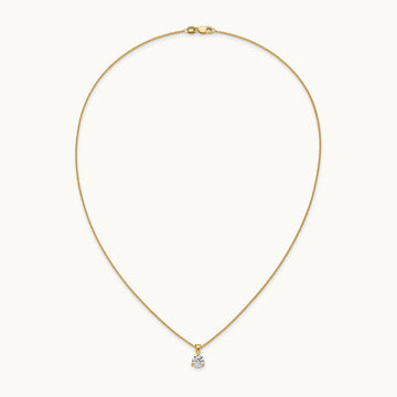 1 ct Lab Grown Diamond VS/SI+ G+ 18 in Comp Solitaire Pendant Necklace, 14K
