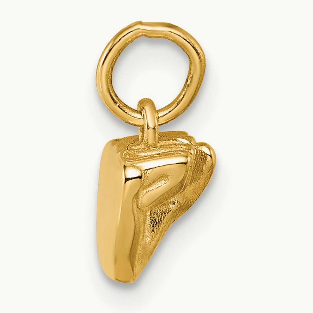 American Sign Language Alphabet Fingerspelling Sign S Pendant, 14K