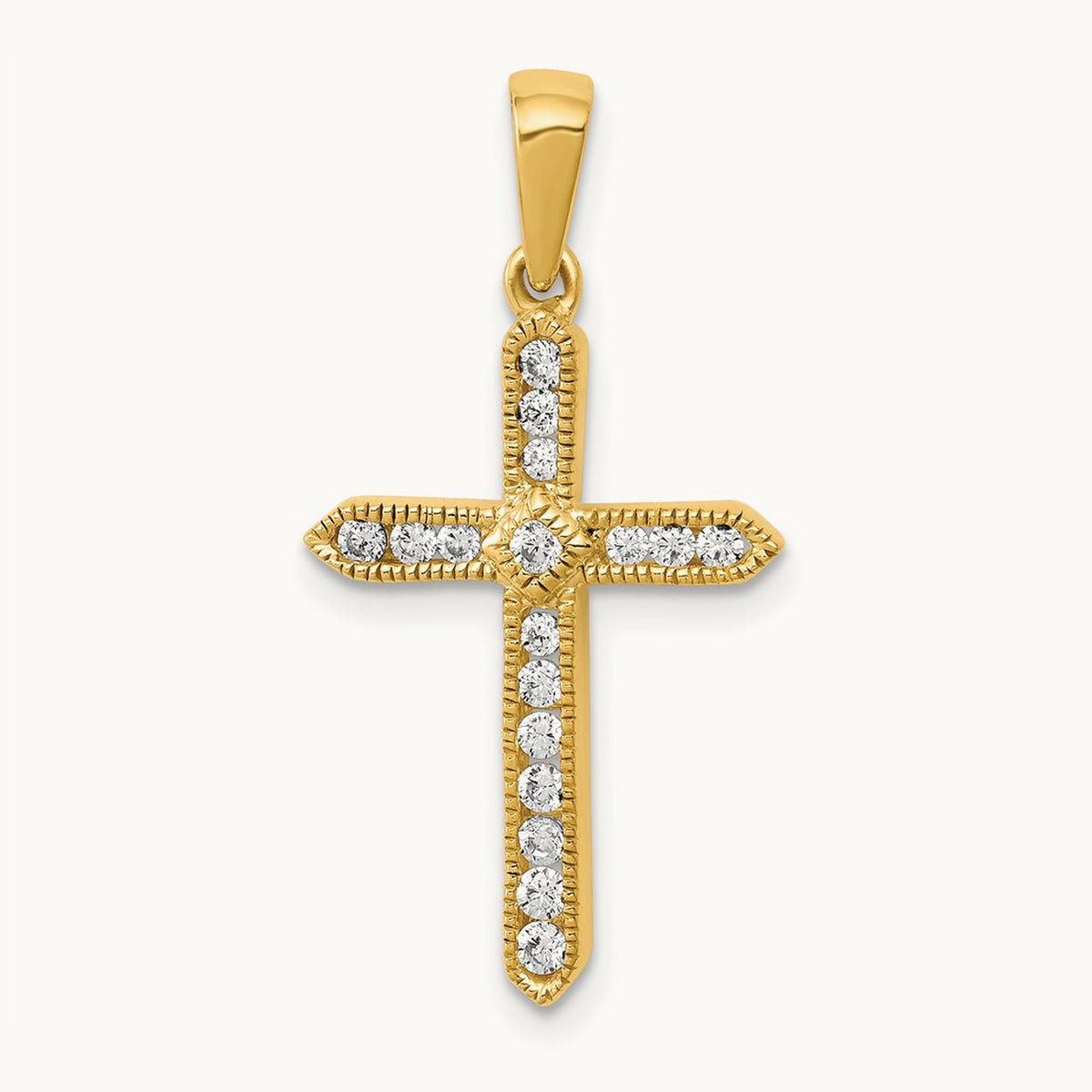 Cross Pendant, 0.25 ct tw Lab-Grown Diamond