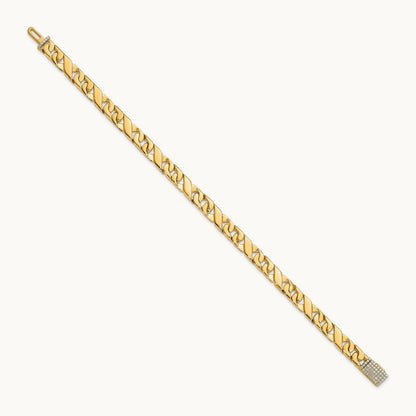 Hand-polished Fancy Link Diamond Clasp Bracelet — photo set