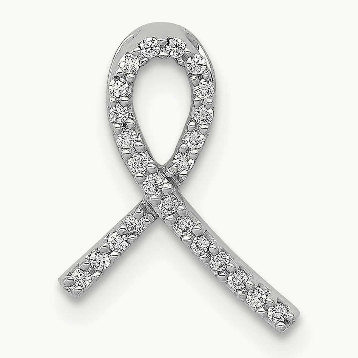 Awareness 1/10ct. Diamond Slide Pendant, 14K White Gold