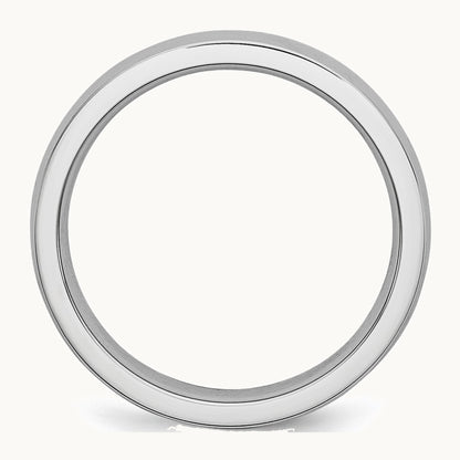 Cobalt Polished Half Round Band — 4mm