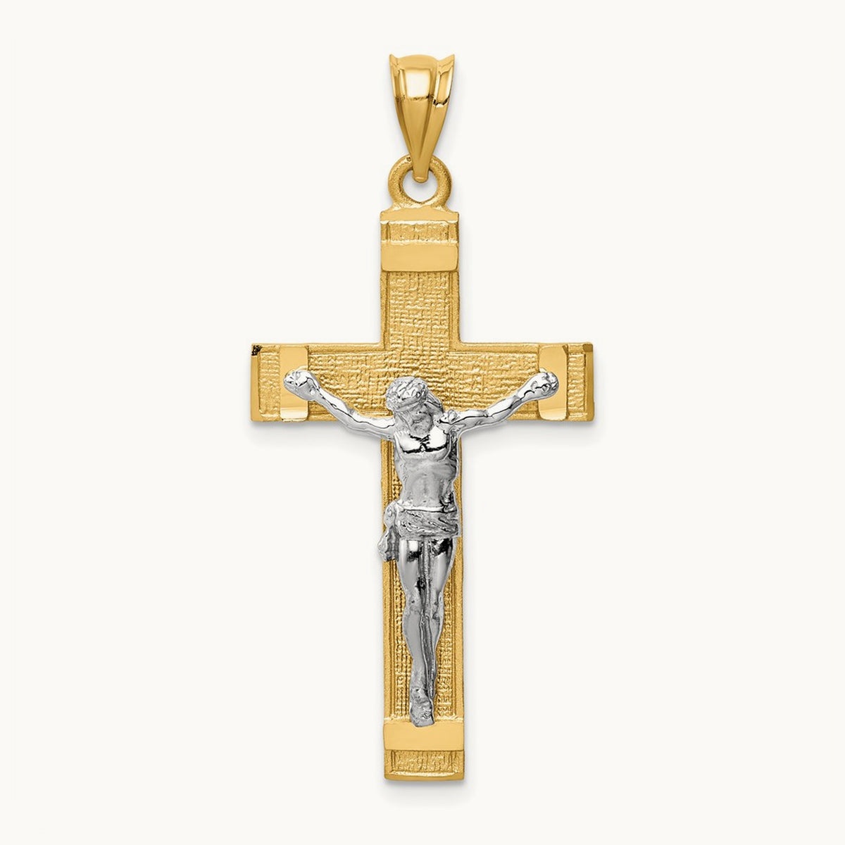INRI Crucifix Pendant, 14K Two-tone