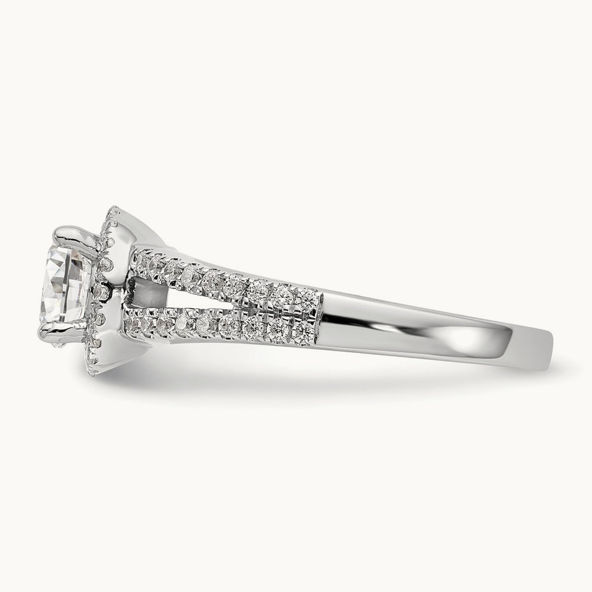 Round Semi-Mount Engagement Ring, 0.25 ct tw Lab-Grown Diamond