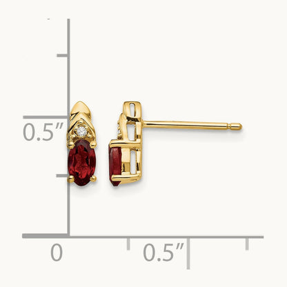 Garnet and Diamond Earrings — photo set