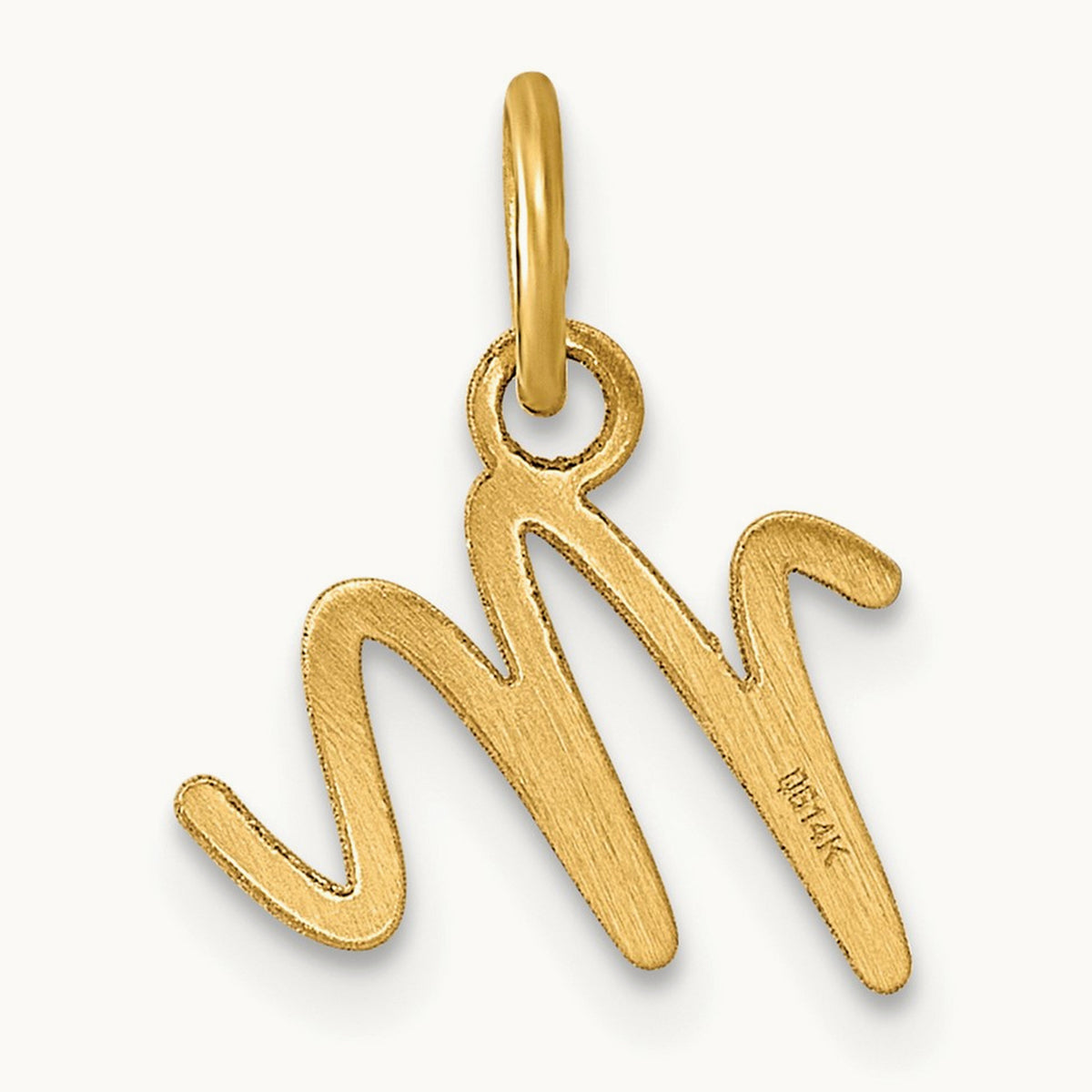 Uppercase Initial Charm — 14K Yellow Gold, M