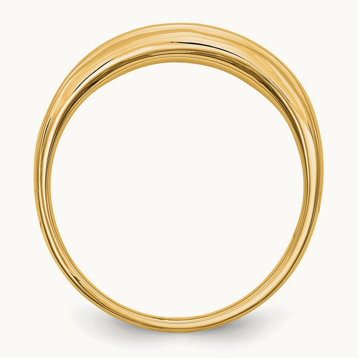 Diamond Men's Band — 14K Yellow Gold, 10