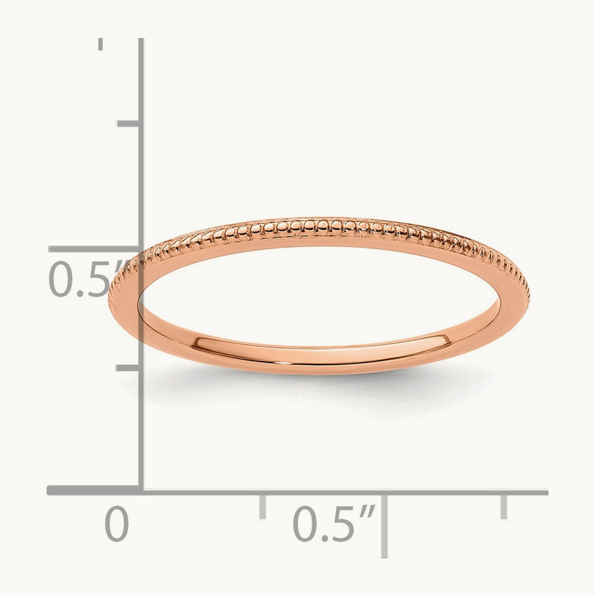 Bead Stackable Band — 14K Rose Gold