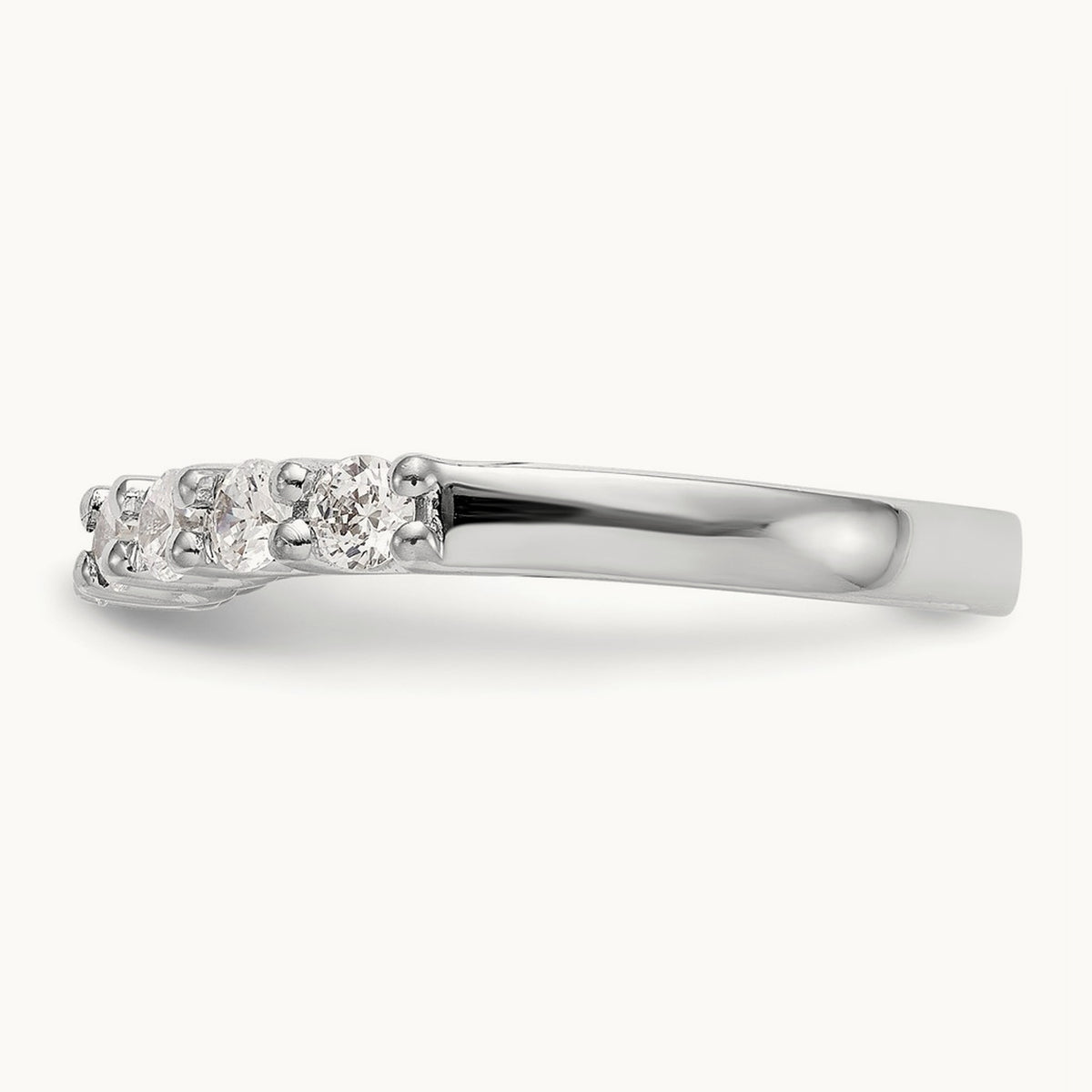 9-Stone Diamond Band, 14K White Gold