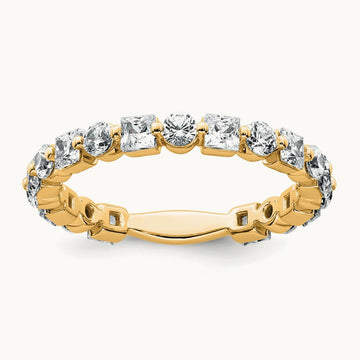 Wedding Band, 1.50 ct tw Lab-Grown Diamond — 14K Yellow Gold