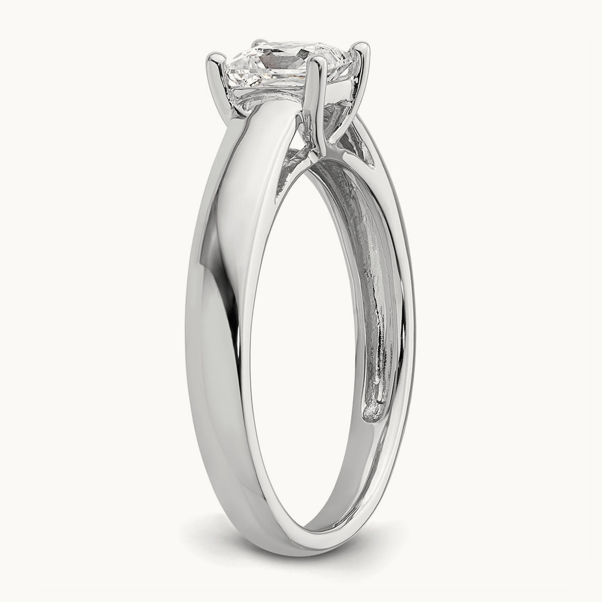 Square Solitaire Engagement Ring Mounting