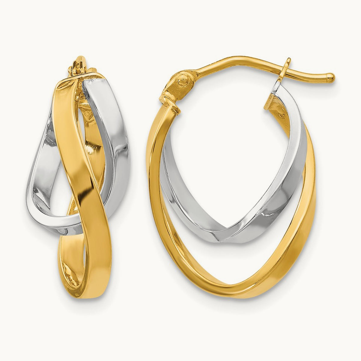 Leslie's with Polished Hinged Hoop Earrings — photo set
