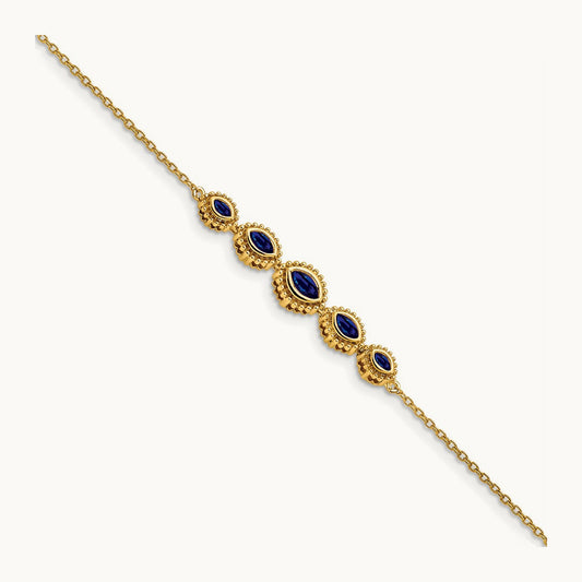 Marquise Sapphire Bracelet, 14K