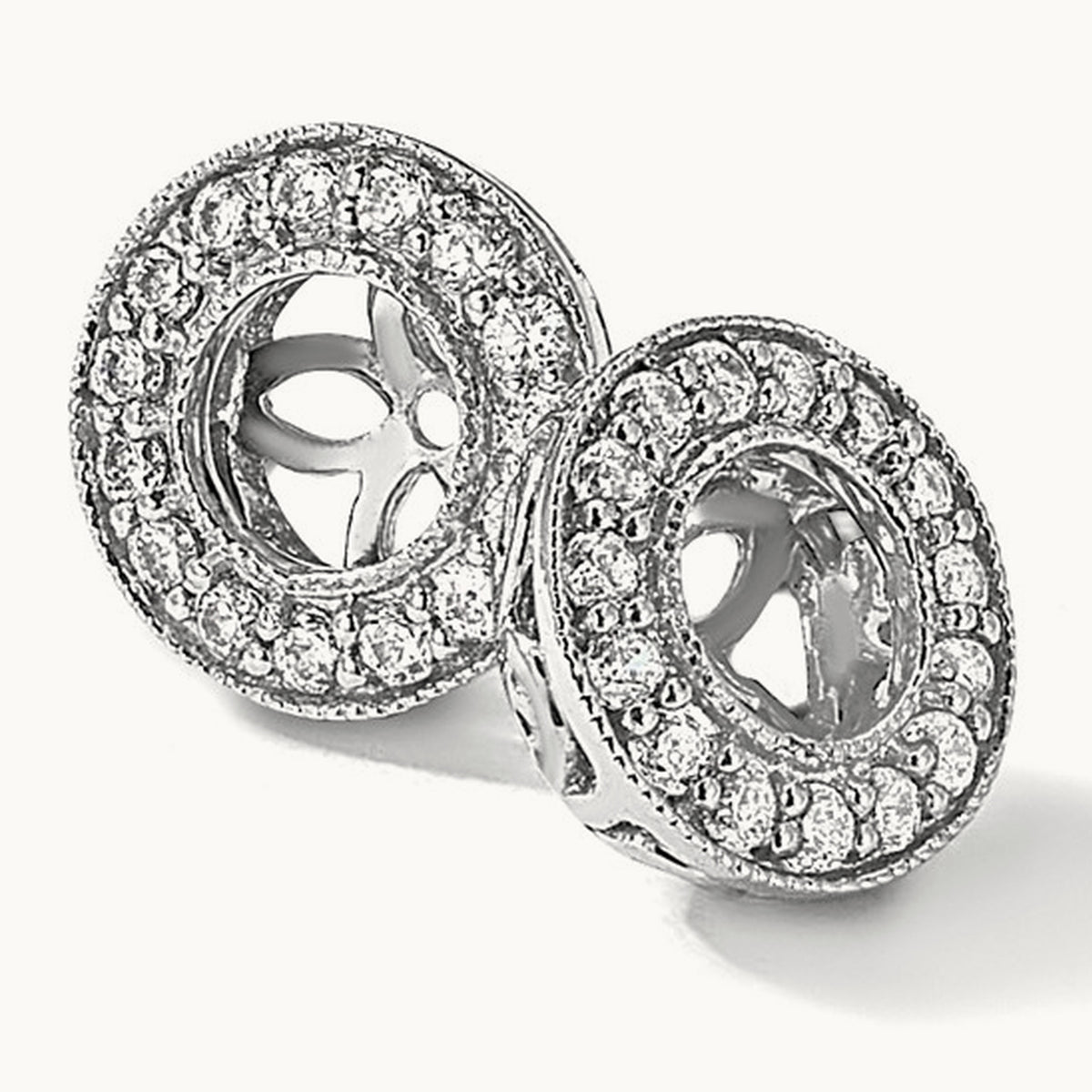 AA Diamond Earring Jacket, 14K White Gold