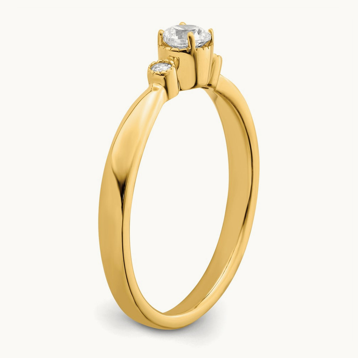 Petite Engagement Ring — 14K Yellow Gold, 7