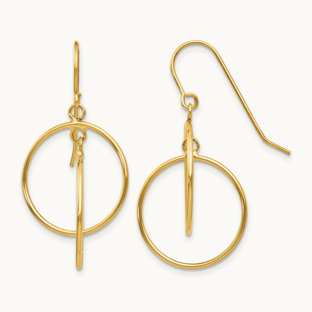 Polished Circles Dangle Earrings — photo set