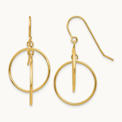 Polished Circles Dangle Earrings — photo set